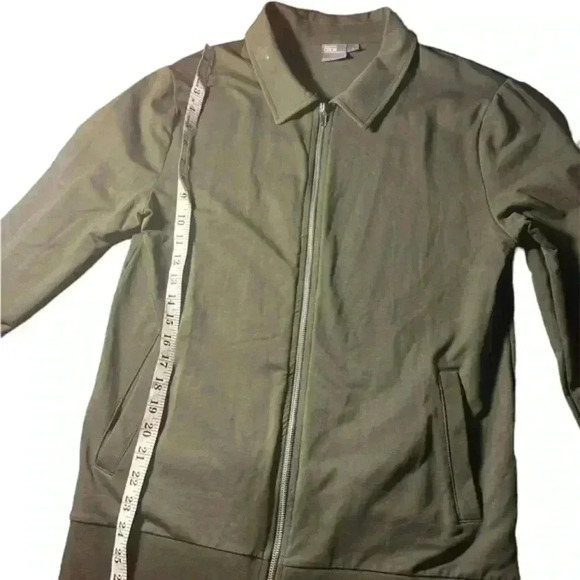 ASOS DESIGN jersey muscle harrington jacket in‎ Army Green Size M - Picture 5 of 5
